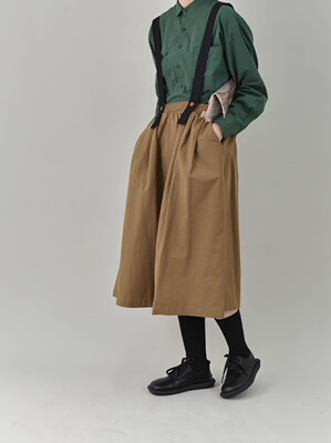 三与二出日系拼色舒适百搭背带裙