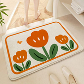 卫生间浴室地毯入户门点进门家用吸水脚垫子厕所防滑卧室门口地毯