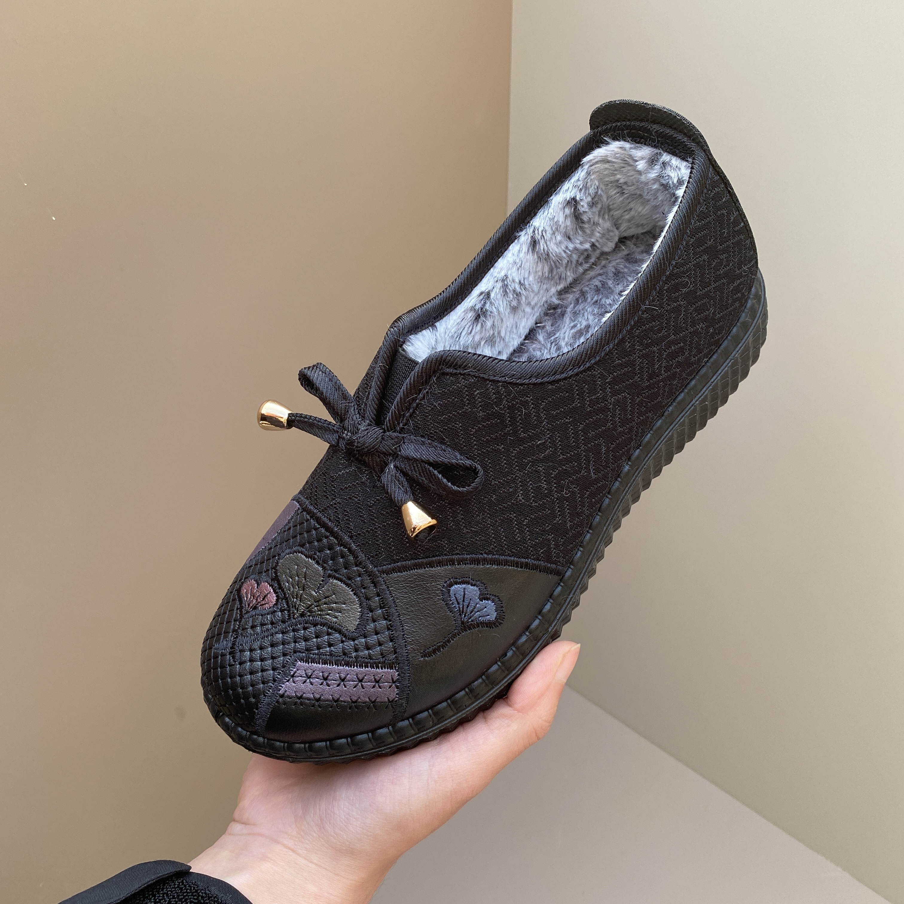 平底加绒女士布鞋休闲棉鞋