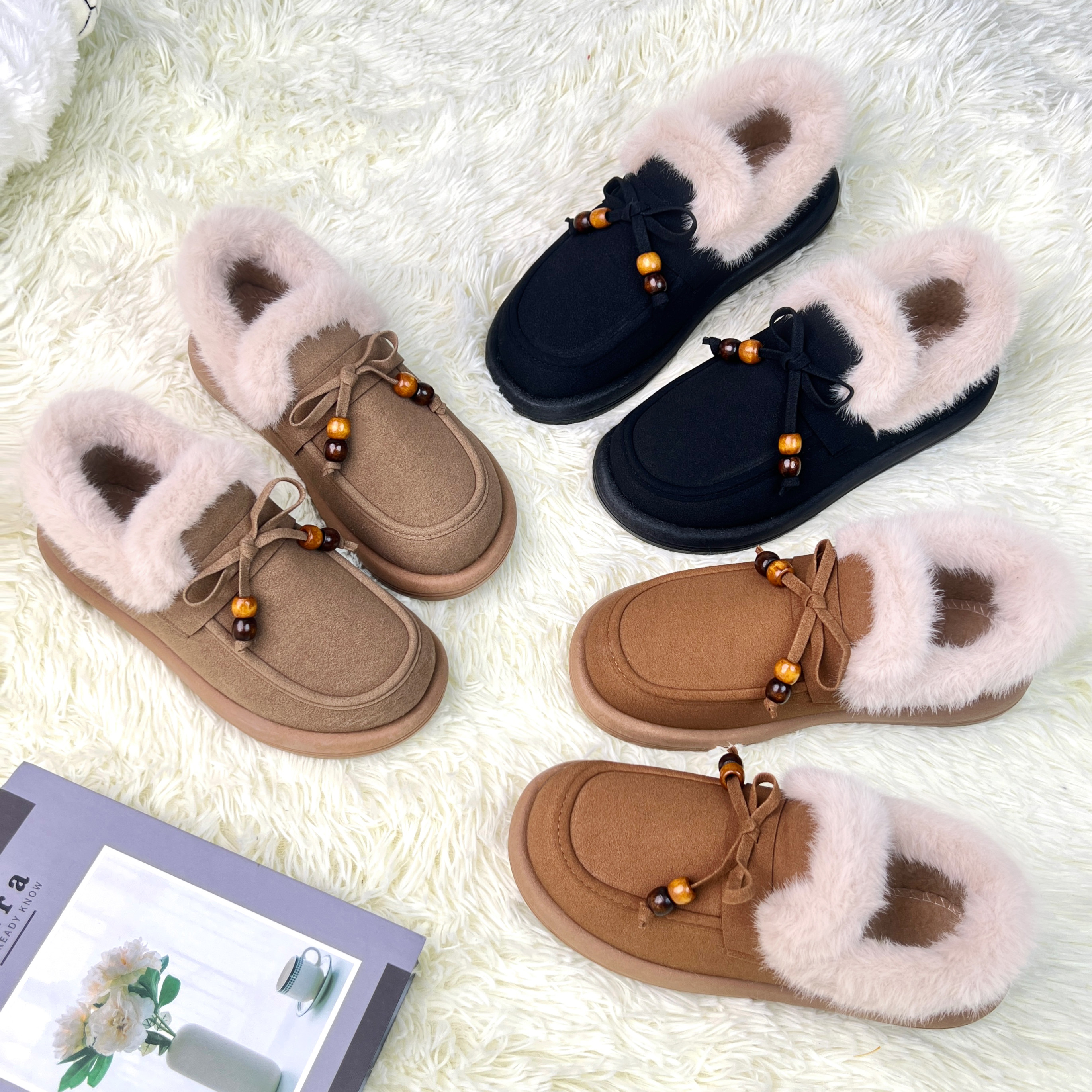 雪地靴女冬新款百搭棉鞋厚底时尚棉靴一脚蹬软底中老年妈妈女鞋,女鞋,棉鞋,淘宝优惠券,粉丝福利购,淘宝优惠卷