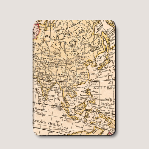 原创地图插画风kindle壳