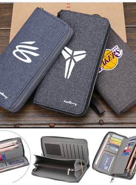 湖人勇士手抓包 雄鹿篮网快船手机包 科比詹姆斯欧文库里钱包长款