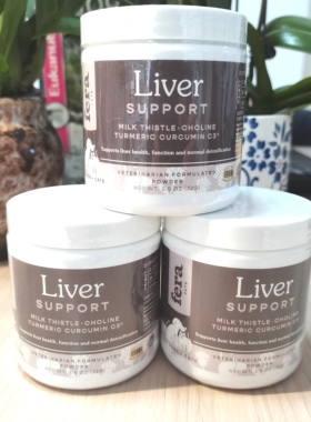海淘美国FeraPets Liver猫狗肝脏支持护肝排毒补剂水飞蓟姜黄胆碱