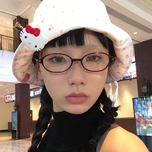 渐入佳境超轻钛书呆子复古眼镜TR框小脸窄框女配近视椭圆文艺镜框