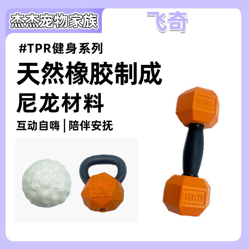 fetch！飞奇TPR橡胶藏食漏食互动益智磨牙洁齿边牧中小型犬狗玩具 - 实物图