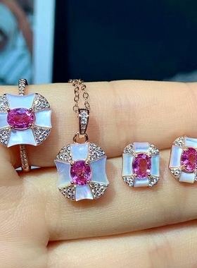 女s925原创设计网红时尚贝壳套装