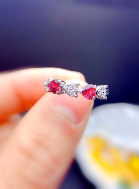 伯利尔女镀白金潮流新款镶嵌碧玺