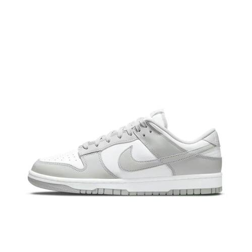 Nike/耐克 Dunk Low 男款灰白牛皮革复古耐磨低帮板鞋DD1391-103