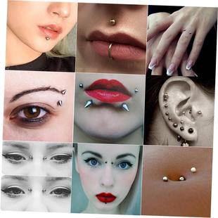 Eyebrow Lip Piercied Fake Non Belly Stud Sticker Piercing