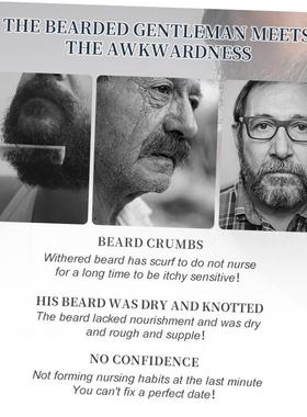 Men Organic Beard Balm Moustache Wax Styling胡须膏胡须蜡