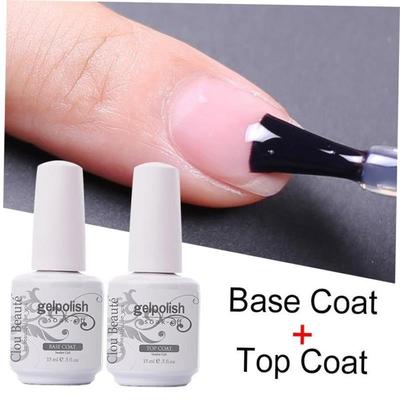 No Wipe Top Coat Base Coat Primer UV Gel Nail Art Tips