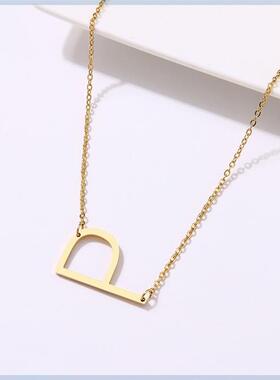 316L Stainless Steel Large SIZE 26 Letters Necklace Pendant