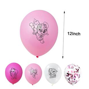 Pink Dog Skye Theme Balloon PAW Patrol Birthday Party Decora