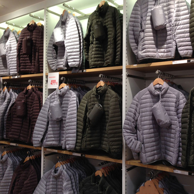 试衣间立领轻薄羽绒服男内胆秋冬