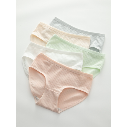 7条中腰纯棉100抗菌亲肤内裤女生学生透气新款可爱纯欲风少女裤头