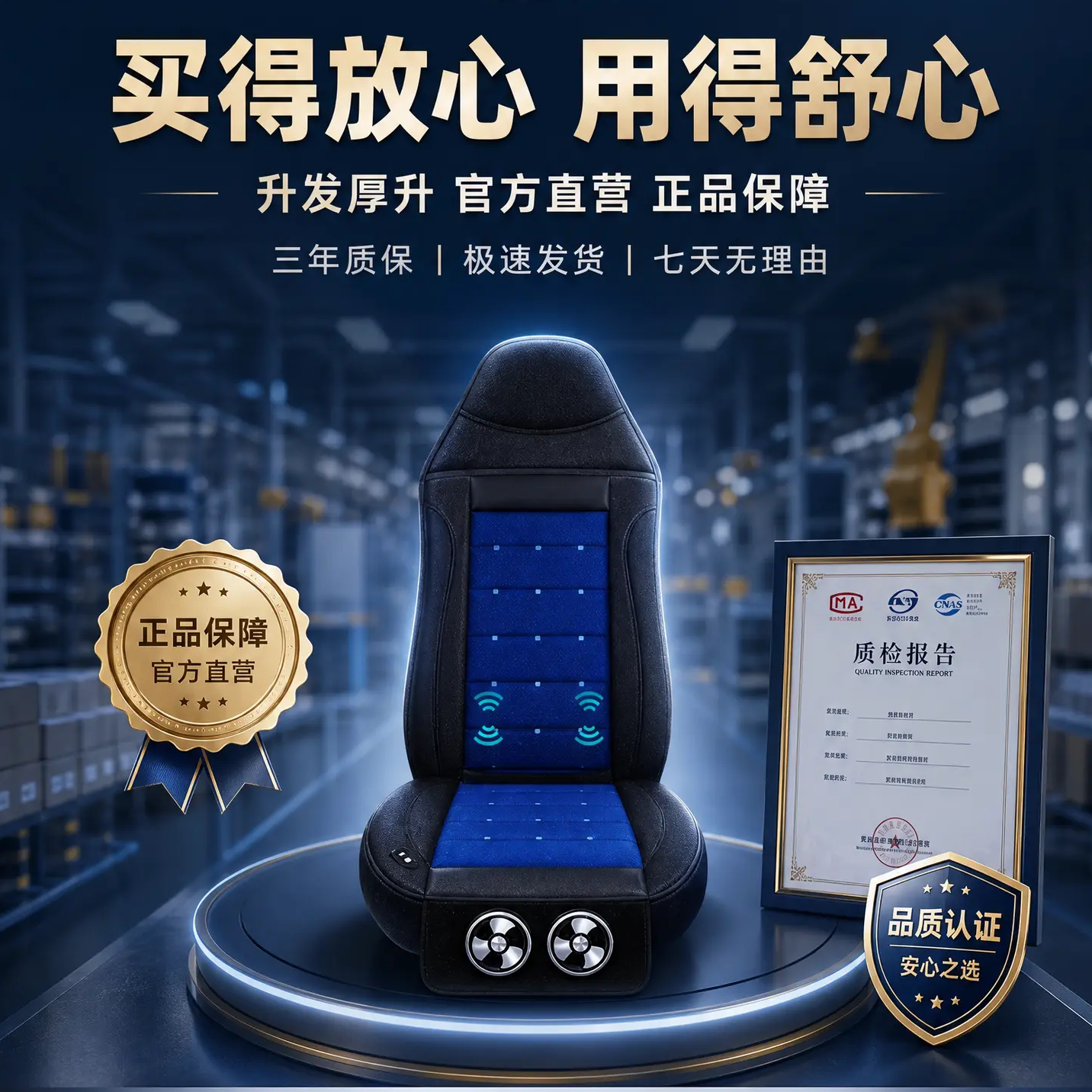 货车通风按摩多功能座垫