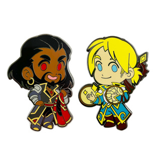 魔兽世界拉希奥与安度因金属仿珐琅胸针游戏周边黑龙王子金属徽章