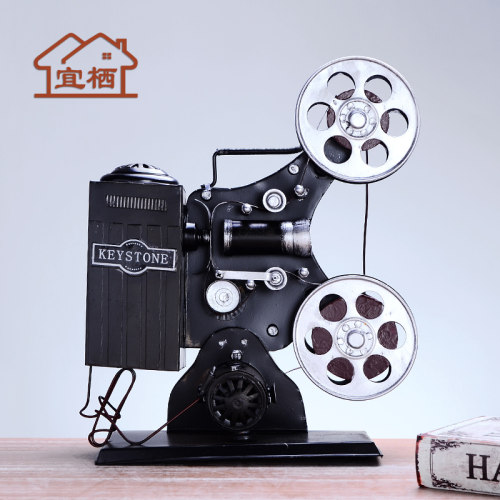 铁皮欧式复古留声机电话机模型