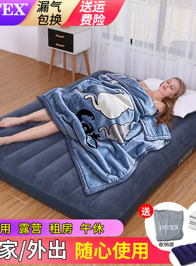 INTEX充气床垫家用耐磨气垫床双人单人充气床便携午休露营气床垫