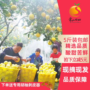 整箱特产 水果当季 2025现货常山胡柚5斤净重柚子西柚果园新鲜 包邮
