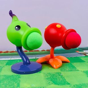 植物大家族大战僵尸2玩具儿童寒冰豌豆射手火焰未来铁桶路障僵尸3