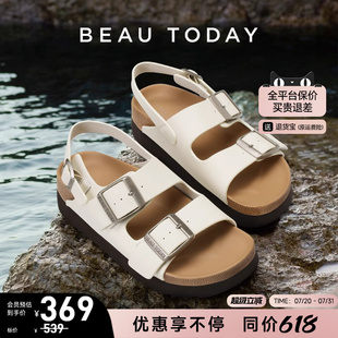 女款 夏季 BeauToday厚底勃肯凉鞋 2025年新款 罗马凉鞋 外穿BT沙滩鞋
