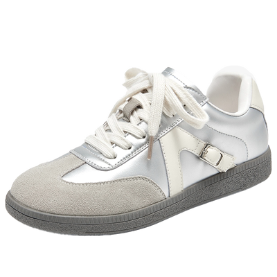 BeauToday银色德训鞋女休闲轻便