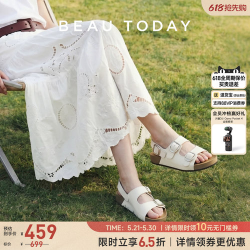 BeauToday厚底勃肯凉鞋2026新款