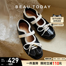 芭蕾鞋 BeauToday沈月明星同款 女平底休閑鞋 淺口單鞋 運(yùn)動(dòng)瑪麗珍鞋
