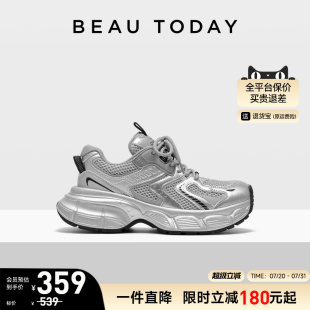 网面透气BT休闲鞋 增高鞋 新款 夏季 女 时尚 BeauToday厚底老爹鞋