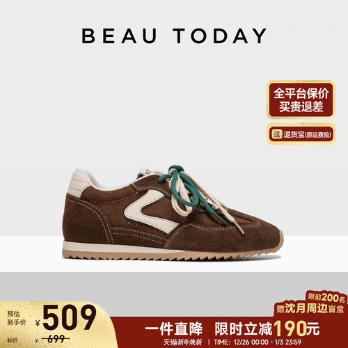 BeauToday德训鞋女款轻便阿甘鞋