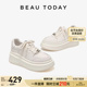 白色板鞋 春季 增高休闲鞋 轻便运动鞋 BeauToday厚底小白鞋 单鞋 女款