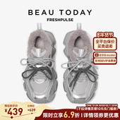 保暖女鞋 BeauToday厚底老爹鞋 春加绒棉鞋 运动休闲鞋 女款 2026新款