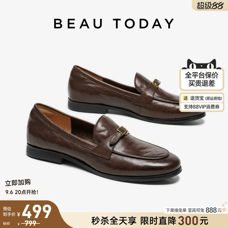 BeauToday乐福鞋英伦风小皮鞋图片