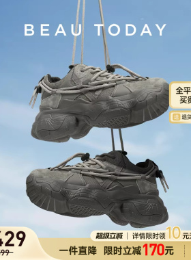 BeauToday厚底老爹鞋男女同款增高厚底鞋春季女鞋运动鞋BT休闲鞋