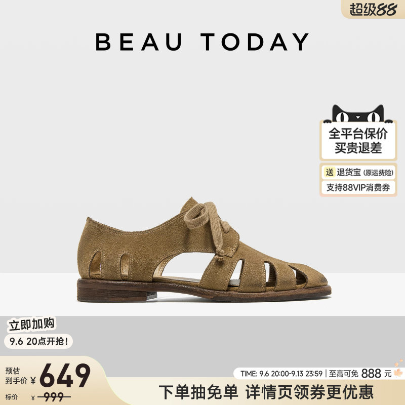 BeauToday复古罗马凉鞋图片