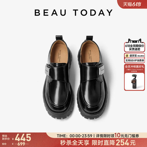 beautoday厚底乐福鞋英伦风