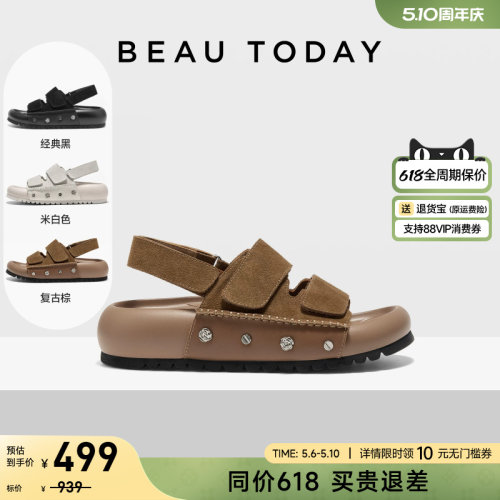 BeauToday厚底勃肯凉鞋