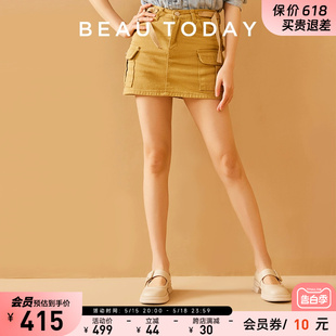 厚底小皮鞋 BeauToday法式 女BT春秋新款 女 粗跟玛丽珍鞋 女浅口单鞋