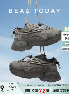 BeauToday厚底老爹鞋男女同款增高厚底鞋春季女鞋运动鞋BT休闲鞋