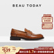 女款 英伦风小皮鞋 2026新款 BeauToday乐福鞋 春季 女士棕色单鞋 女鞋