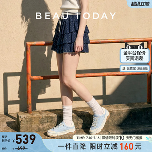 BeauToday星星蛋壳鞋女款2026新款厚底增高鞋BT夏季运动休闲女鞋