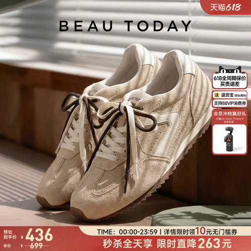 BeauToday德训鞋女款轻便阿甘鞋