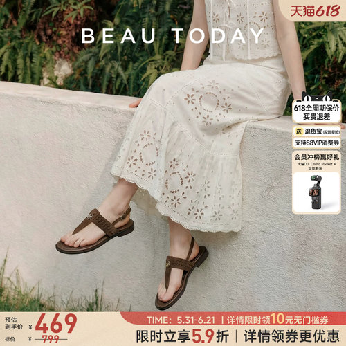 BeauToday罗马凉鞋夏季外穿凉鞋