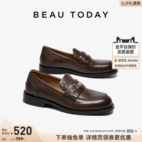 BeauToday金币乐福鞋miu系小皮鞋
