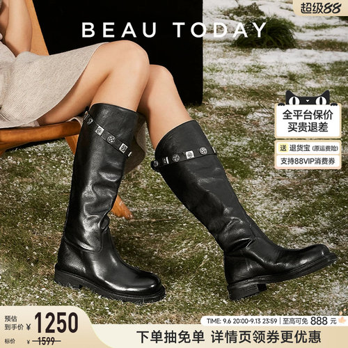 BeauToday不过膝长筒靴