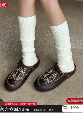 欧阳娜娜同款cotemp25新款刺绣勃肯鞋单鞋半拖一脚蹬拖鞋女休闲鞋