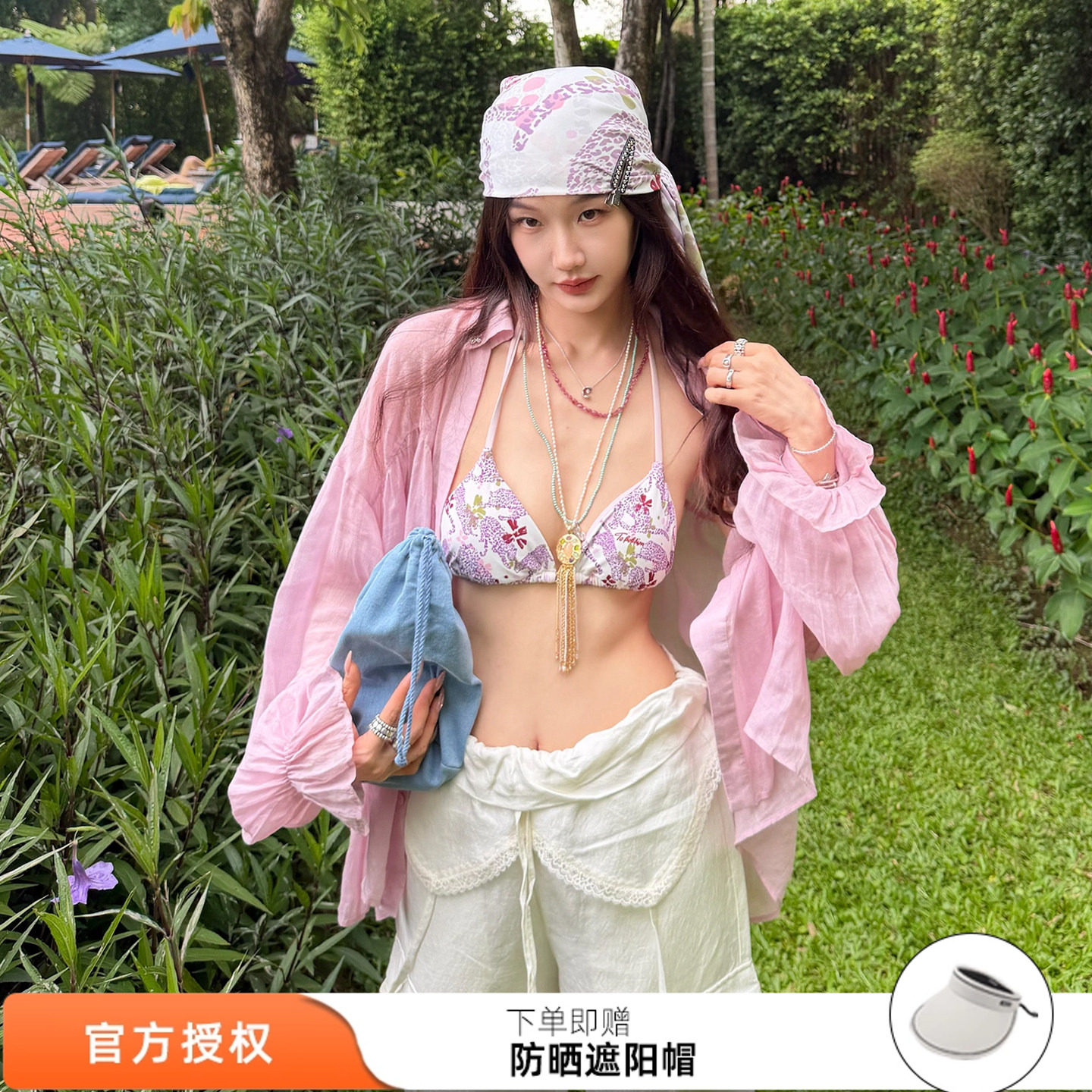 tokokkino 26夏季新款「粉语轻褶」浅粉亚麻褶皱宽松衬衫显瘦上衣