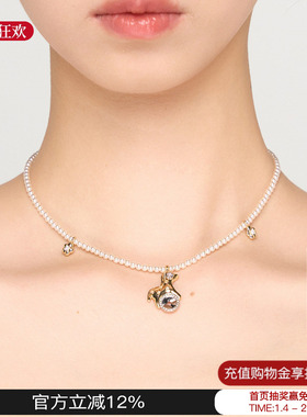 Blingkolio不另可 2026早春新款马年小马珍珠项链精致饰品M星店