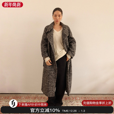 sesaar赛萨圈圈双面呢长大衣